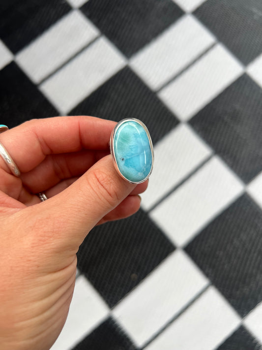 Larimar Adjustable Ring SZ 6-8