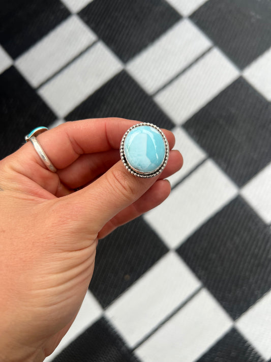 Larimar Adjustable Ring SZ 6-8