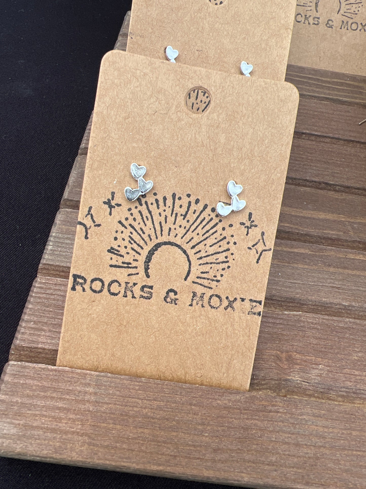 Triple Heart Studs