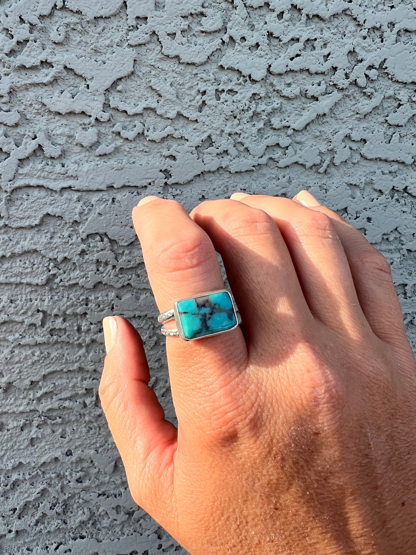 Horizontal Campitos Turquoise Ring Size 8