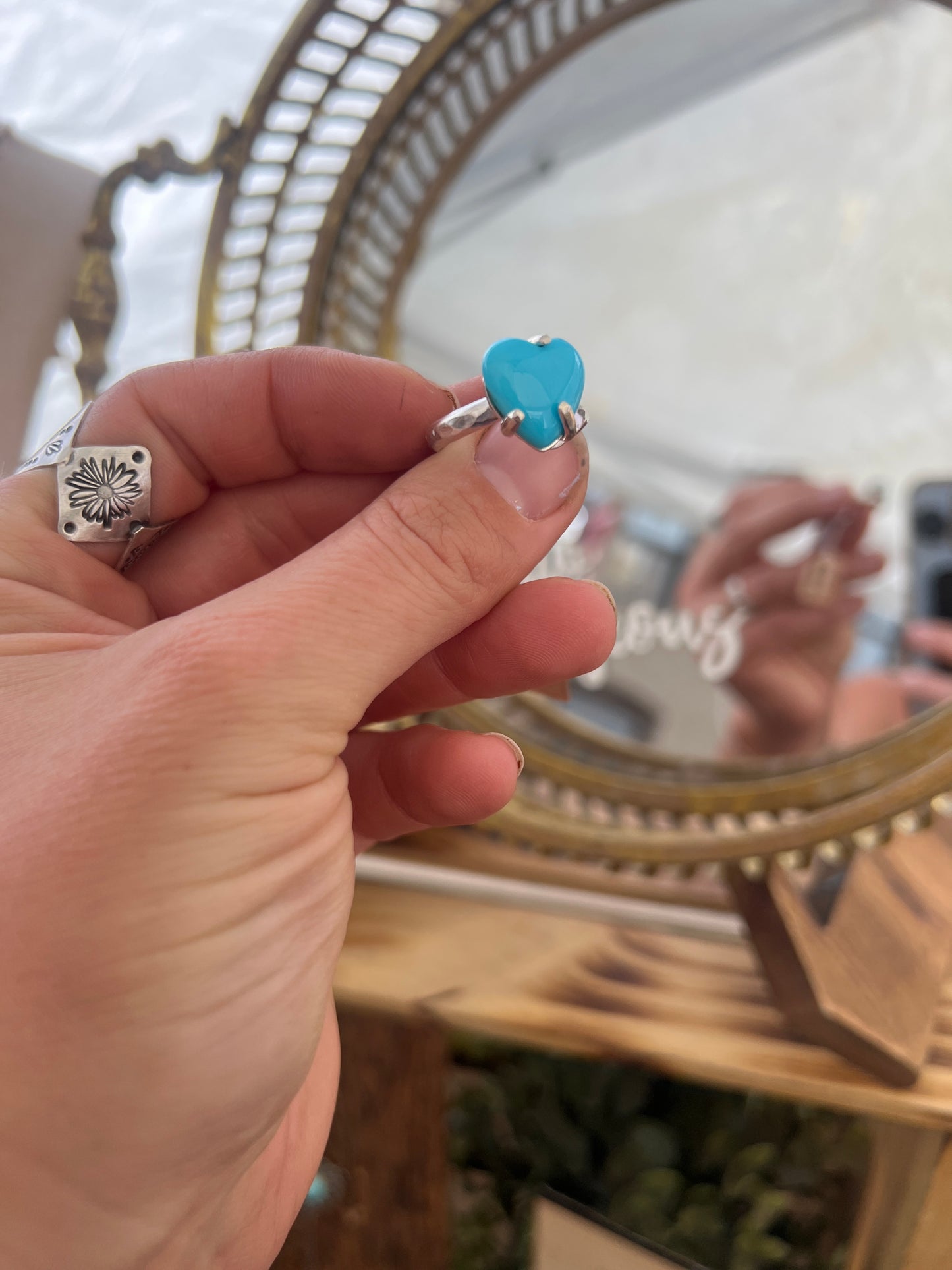 Sleeping Beauty Adjustable Ring Size 6-9