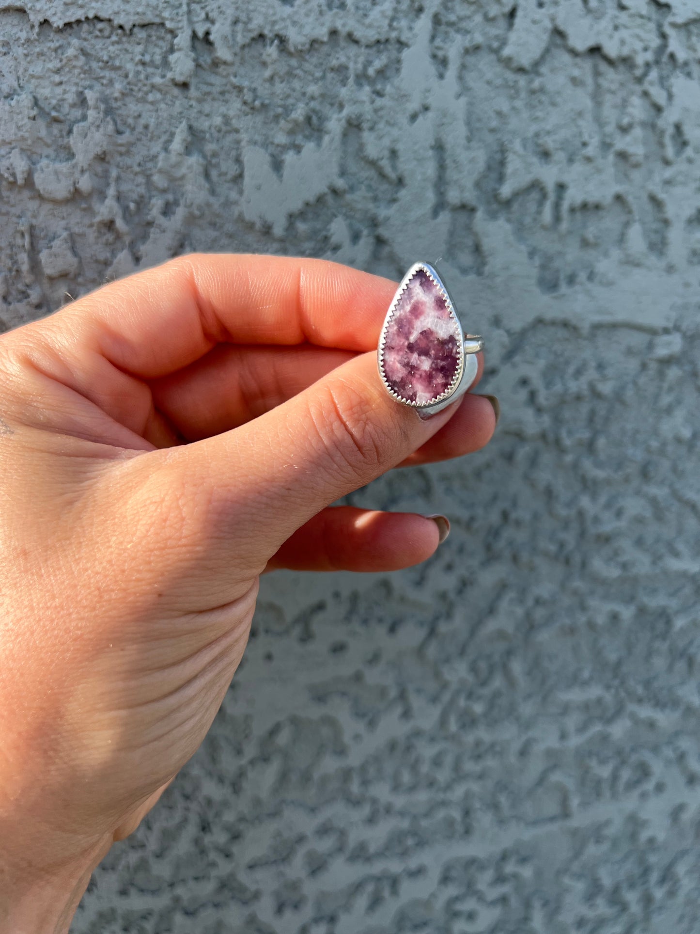 Lepidolite ring size 6