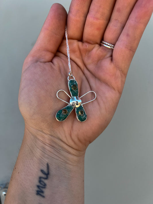 Mama Flower Necklace - Malachite & Citrine