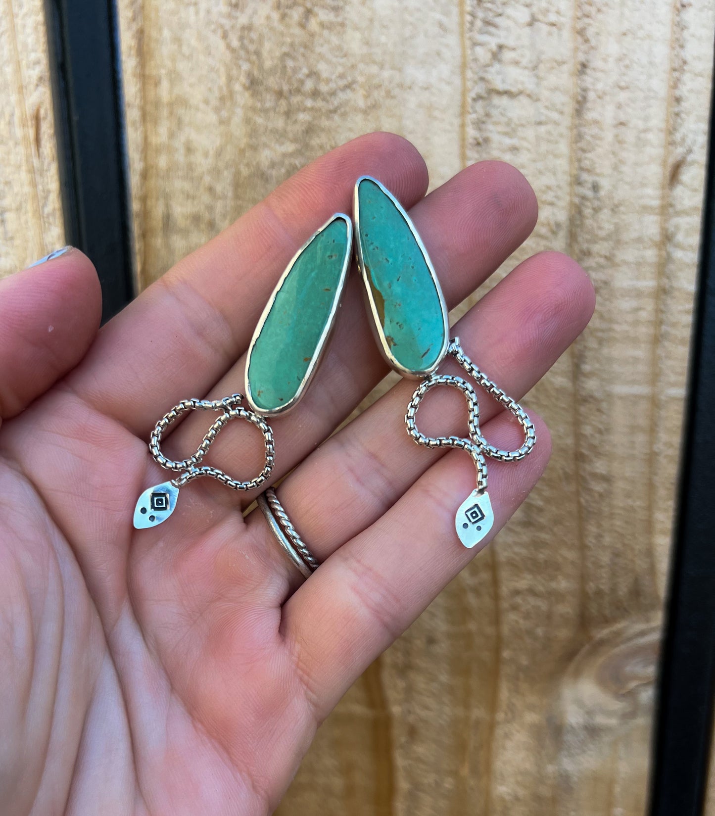 Royston Turquoise Snake Charmer Earrings