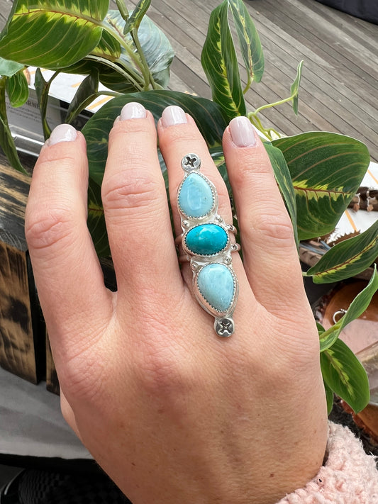 Larimar & Mixed Turquoise - Size 6.75