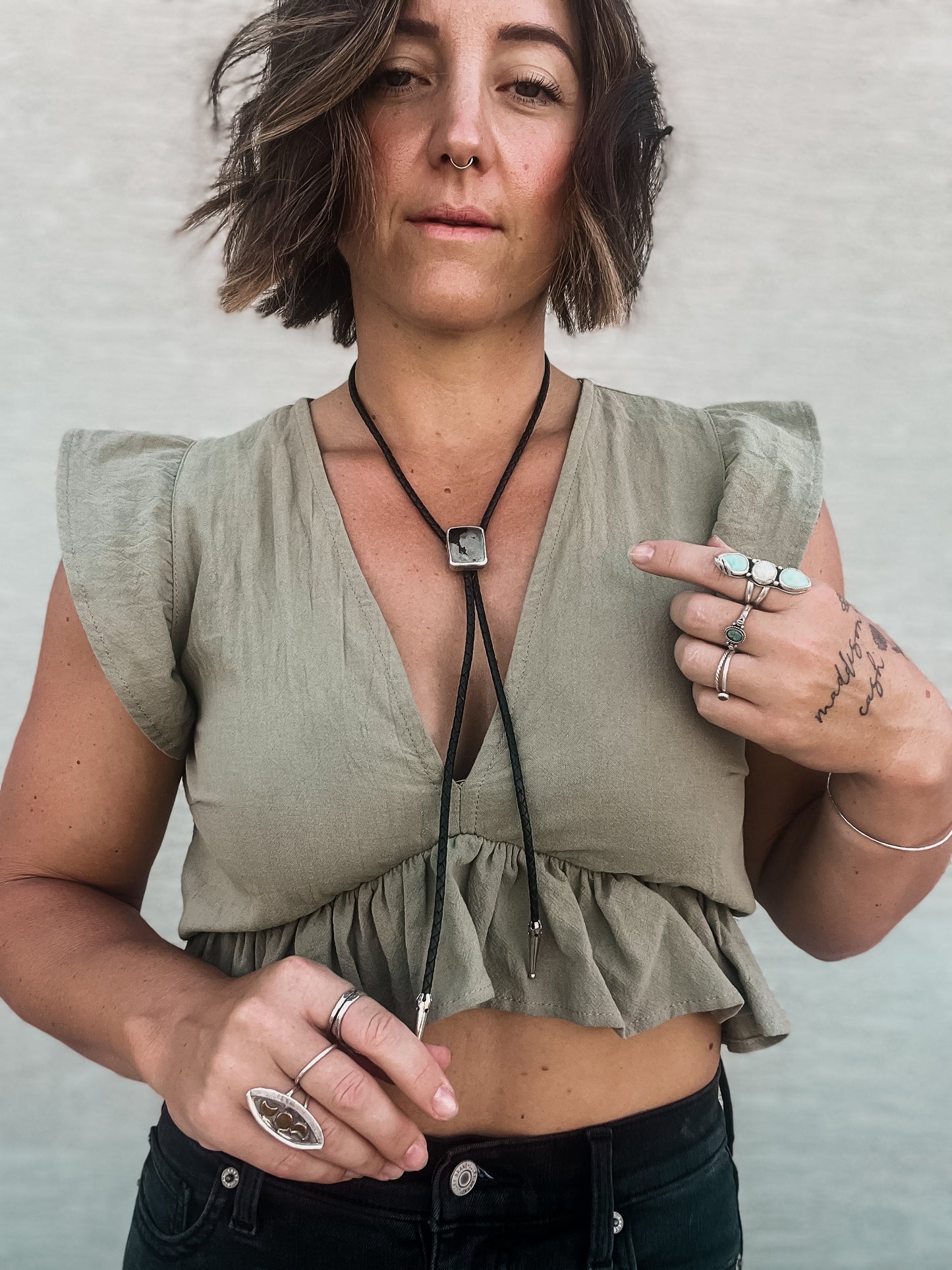 Pyrite Bolo Tie