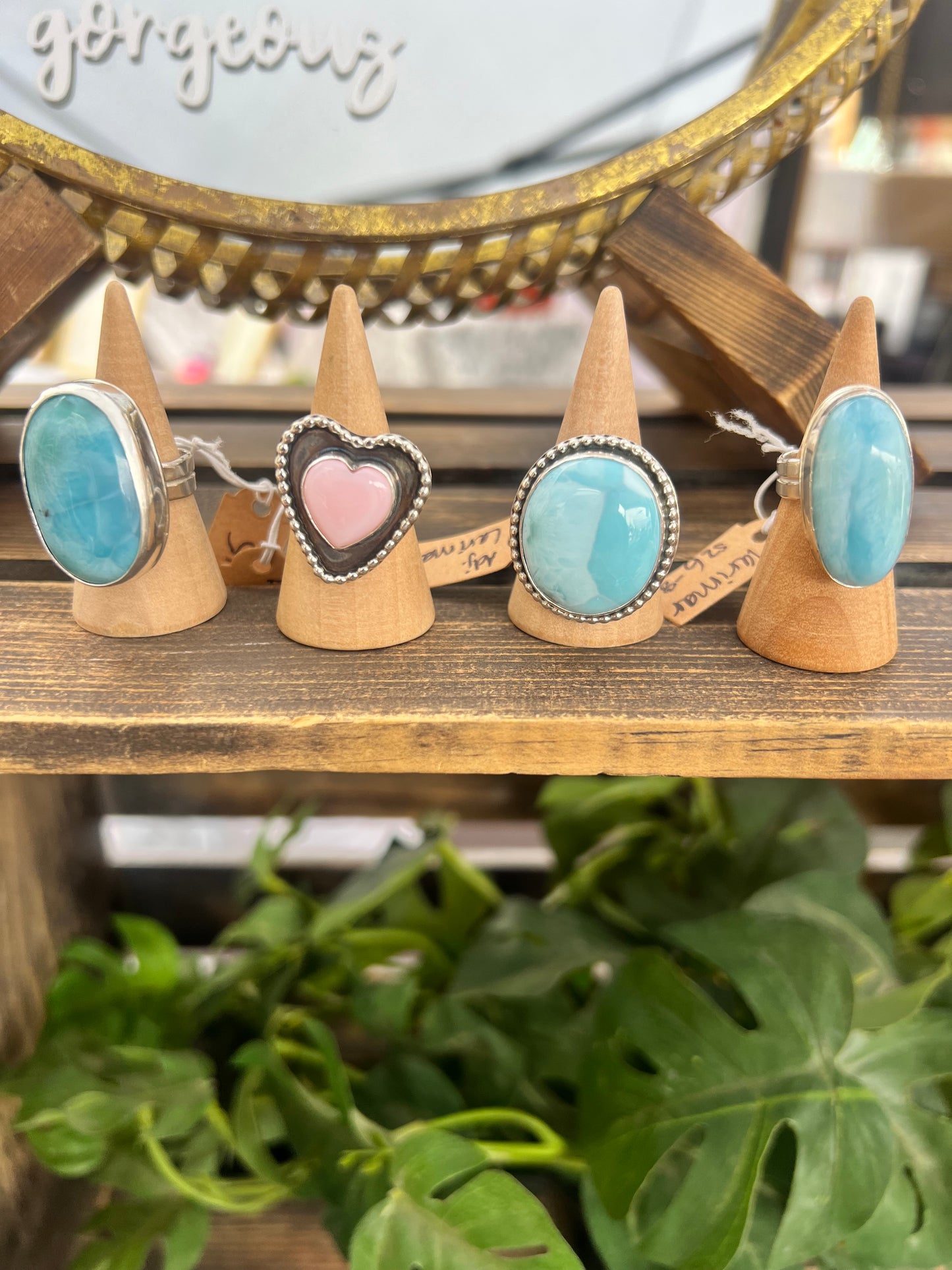 Larimar Adjustable Ring SZ 6-8